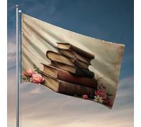 Bandiere da appendere nella tua stanza libri e fiori vintage: una classica bandiera decorativa per uomo grotta invernale giardino bandiere (120 x 180 cm)