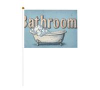 Bandiere da bagno vintage in schiuma a bolle per vasca da bagno, piccole bandiere tenute in mano, mini bandiere su bastone per feste, attività di squadra, sfilate, decorazione per le vacanze