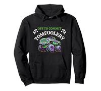 Bandiere da Corsa Divertenti Monster Truck off per commettere Tom Foolery Felpa con Cappuccio