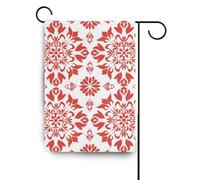 Bandiere da cortile all'aperto fioritura floreale rossa per decorazione Patio 28x40 double sided