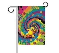 Bandiere da cortile, bandiere festive con stampa di orso del Ringraziamento danzante, bandiere da giardino per esterni, bandiere da giardino per vacanze, simpatica bandiera da fattoria di campagna