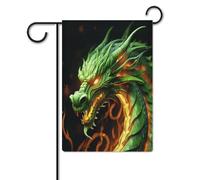 Bandiere da cortile, bandiere natalizie con stampa drago cinese, bandiere da giardino per esterni, bandiere da giardino per vacanze, simpatica bandiera da fattoria di campagna divertente