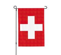 Bandiere da cortile con bandiera svizzera su entrambi i lati, resistenti, 28 x 40 pollici per decorazioni stagionali