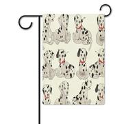 Bandiere da cortile, graziose bandiere festive con stampa dalmata, bandiere da giardino per esterni, bandiere da giardino per vacanze, simpatica bandiera da fattoria di campagna divertente