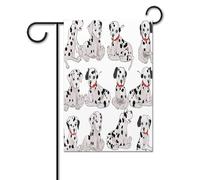 Bandiere da cortile, graziose bandiere festive con stampa dalmata, bandiere da giardino per esterni, bandiere da giardino per vacanze, simpatica bandiera da fattoria di campagna divertente