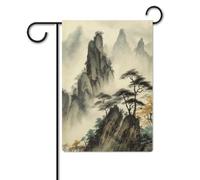 Bandiere da cortile, paesaggio cinese stampa bandiere festive, bandiere da giardino per esterni, bandiere da giardino per vacanze, simpatica bandiera fattoria di campagna divertente