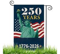Bandiere da cortile patriottiche - bandiere decorative per il 250° anniversario degli Stati su entrambi i lati, 30,5 x 45,7 cm, per veterani, decoratori, collezionisti, giorno commemorativo