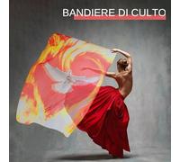 Bandiere da Danza | Bandiera Fuoco Culto Con Astine Regolabili | Bandiera Quadrata Per Eventi Cristiani Ragazze Principianti Riunioni Preghiera Concerti Esterni