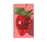 Bandiere da discoteca con fragole per la casa, 0,9 x 1,5 m, striscione di auguri con occhielli per interni ed esterni, decorazioni per la casa