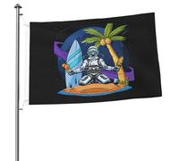 Bandiere da esterno con astronauti che tengono un gelato nello spazio, 2x3 piedi, resistenti e bifacciali, per casa, cortile, festival, decorazioni da giardino, bandiera di benvenuto