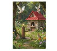 Bandiere da esterno double face, 71 x 101,6 cm | 3d foreste incantate bandiere per esterno per giardino