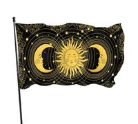 Bandiere Da Esterno Mystica Astrology Tarot Boho Universe Crescent Moon And Sun Bandiere Da Giardino Robuste Garden Flag Bandiera Pirata For Spiaggia Giardino Eventi Sportivi 90x150cm