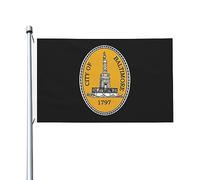Bandiere da esterno "Seal of Baltimore, Maryland", 3x5 piedi, in poliestere resistente, bifacciali, per casa, cortile, festival, decorazioni da giardino, bandiere di benvenuto.