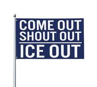 Bandiere da esterno ShoutIceflag per la protesta contro il ghiaccio, 3x5 piedi.