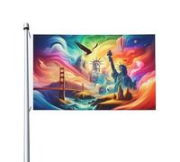 Bandiere Da Esterno Statue Of Liberty Eagle Bandiere Da Giardino Resistente Alle Intemperie Bandiera Antivento Esterni Bandiera Pirata For Esterno Decorazioni Pub Camera Da Letto 90x150cm