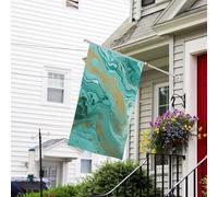 Bandiere da giardino 3 x 5 Ft 200d Heavy Welcome Banner con occhielli in ottone Decorazione Banner Bandiera esterna Teal e oro Marmo_76680264 Bandiere da giardino per tutte le stagioni Bandiera