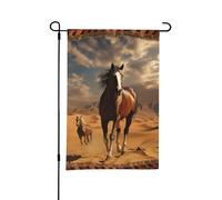 Bandiere da giardino 30 × 45 CM bandiere di benvenuto verticali cavallo nel deserto Flas bandiera da giardino a doppia faccia bandiera da giardino banner decorativi per tutte le stagioni Holiday Yard