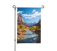 Bandiere da giardino 30 × 45 CM Bandiere di benvenuto verticali Zion parco nazionale Flas Doppio lato Giardino Yard Bandiera Esterna Banner decorativi per tutte le stagioni Holiday Yard Fattoria
