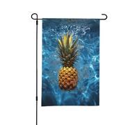 Bandiere da giardino 30,5 x 45,7 cm bandiera di benvenuto verticale a doppia faccia ananas invernale in piscina bandiere per esterni bandiera decorativa per feste cortile decorazione