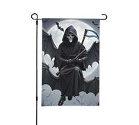 Bandiere da giardino 30,5 x 45,7 cm, bandiera verticale di benvenuto, pipistrello invernale, bandiera della luna della morte per esterni, bandiera decorativa per vacanze e cortile
