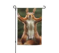 Bandiere da giardino 30,5 x 45,7 cm verticale su entrambi i lati, bandiera da cortile scoiattolo divertente animale bandiera da giardino estate fattoria bandiere di benvenuto per decorazioni esterne