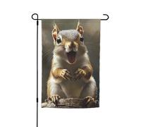 Bandiere da giardino 30,5 x 45,7 cm verticale su entrambi i lati, bandiera da cortile scoiattolo divertente animale bandiera da giardino estate fattoria bandiere di benvenuto per decorazioni esterne