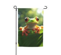 Bandiere da giardino 30,5 x 45,7 cm verticale su entrambi i lati bandiera da giardino rana graziosa bandiera da giardino estate fattoria bandiere di benvenuto per decorazioni esterne cortile prato