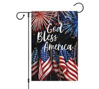 Bandiere Da Giardino 4Th Of July Patriotic Fireworks For Memorial Independence Day Bandieradacortile Durevole Bandiera Decorativa Premium Pride Flag Per Bar Celebrazioni Portico 30X45Cm