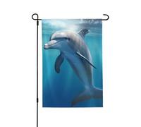Bandiere da giardino 71 x 101 cm all'aperto bandiera da giardino invernale verticale su entrambi i lati piccola bandiera decorativa invernale delfino bandiera da giardino bandiera all'aperto per tutte
