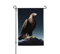 Bandiere da giardino, 71 x 101 cm, bandiera verticale a doppia faccia, piccola bandiera decorativa con aquila sotto le stelle, bandiera da giardino per esterni, per tutte le stagioni, decorazione per
