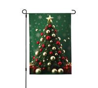 Bandiere da giardino, 71 x 101 cm, bandiera verticale da giardino invernale a doppia faccia, piccola bandiera decorativa rotonda per albero di Natale, giardino, cortile, bandiera per tutte le stagioni