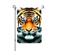 Bandiere da giardino, 71 x 101 cm, bandiera verticale da giardino invernale, piccola bandiera decorativa a doppia faccia piccola testa di tigre da giardino bandiera da esterno per tutte le stagioni