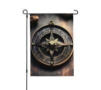 Bandiere da giardino, 71 x 101 cm, bandiera verticale da giardino invernale su entrambi i lati, piccola bandiera decorativa con rune norrene, bussola, bandiera da giardino per tutte le stagioni
