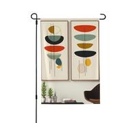 Bandiere da giardino, 71 x 101 cm, bandiera verticale da giardino invernale su entrambi i lati, piccola bandiera decorativa di metà secolo, stampa moderna, bandiera da giardino per tutte le stagioni