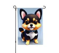 Bandiere da giardino, 71 x 101 cm, bandiera verticale da giardino invernale su entrambi i lati, piccola bandiera decorativa con amore per cuccioli, bandiera da giardino per tutte le stagioni