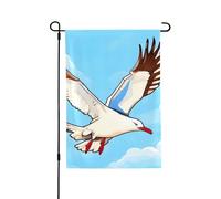 Bandiere da giardino, 71 x 101 cm, bandiera verticale da giardino invernale su entrambi i lati, piccola bandiera decorativa con gabbiani volanti, bandiera da giardino per tutte le stagioni