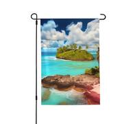 Bandiere da giardino, 71 x 101 cm, bandiera verticale da giardino invernale su entrambi i lati, piccola bandiera decorativa per paesaggi caraibici, bandiera da giardino per tutte le stagioni