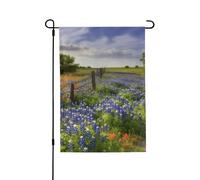Bandiere da giardino, 71 x 101 cm, bandiera verticale da giardino invernale su entrambi i lati, piccola bandiera decorativa Texas Bluebonnets scenario giardino cortile bandiera all'aperto per tutte le