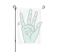 Bandiere da giardino, 71 x 101 cm, bandiera verticale da giardino invernale su entrambi i lati, piccola bandiera decorativa con lingua, alfabeto, giardino, cortile, bandiera per tutte le stagioni