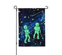 Bandiere da giardino, 71 x 101 cm, bandiera verticale da giardino invernale su entrambi i lati, piccola bandiera decorativa che si illumina al buio, bandiera da giardino per tutte le stagioni