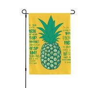 Bandiere da giardino, 71 x 101 cm, bandiera verticale da giardino invernale su entrambi i lati, piccola bandiera decorativa con psico ananas citazione da giardino bandiera da giardino per tutte le