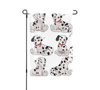Bandiere da giardino, 71 x 101 cm, bandiera verticale da giardino invernale su entrambi i lati, piccola bandiera decorativa, graziosa bandiera dalmata da giardino, bandiera per esterni per tutte le