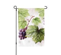Bandiere da giardino, 71 x 101 cm, bandiera verticale da giardino invernale su entrambi i lati, piccola bandiera decorativa con belle foglie d'uva, bandiera da giardino per tutte le stagioni