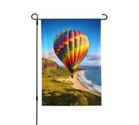 Bandiere da giardino, 71 x 101 cm, bandiera verticale da giardino invernale su entrambi i lati, piccola bandiera decorativa Hawaii, mongolfiera, bandiera da giardino per tutte le stagioni, decorazione