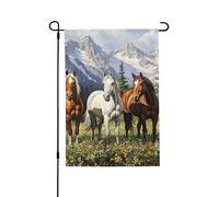 Bandiere da giardino 71 x 101 cm verticale su entrambi i lati bandiera da cortile bandiera da giardino alpeggio cavalli bandiera da giardino estate fattoria bandiere di benvenuto per decorazioni