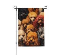 Bandiere da giardino 71 x 101 cm verticale su entrambi i lati bandiera da cortile barboncini cani bandiera da giardino estate fattoria bandiere di benvenuto per decorazioni esterne cortile prato patio