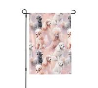 Bandiere da giardino 71 x 101 cm verticale su entrambi i lati bandiera da cortile barboncini cani bandiera da giardino estate fattoria bandiere di benvenuto per decorazioni esterne cortile prato patio