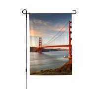 Bandiere da giardino 71 x 101 cm verticale su entrambi i lati bandiera da cortile Mackinac ponte sospeso bandiera giardino estate fattoria bandiere di benvenuto per decorazioni esterne cortile prato