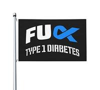 Bandiere Da Giardino 90X150Cm Fuck Type 1 Diabetes Awareness Classica Ristoranti Bandiera Personalizzata Bandierine Della Decorazione Per All'Aperto,Celebrazione