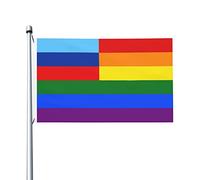 Bandiere Da Giardino 90X150Cm The Luhansk People'S Republic Rainbow Flag Doppia Cucitura Decorazione Bandierine Con Occhielli Flag Per Interno,Esterno